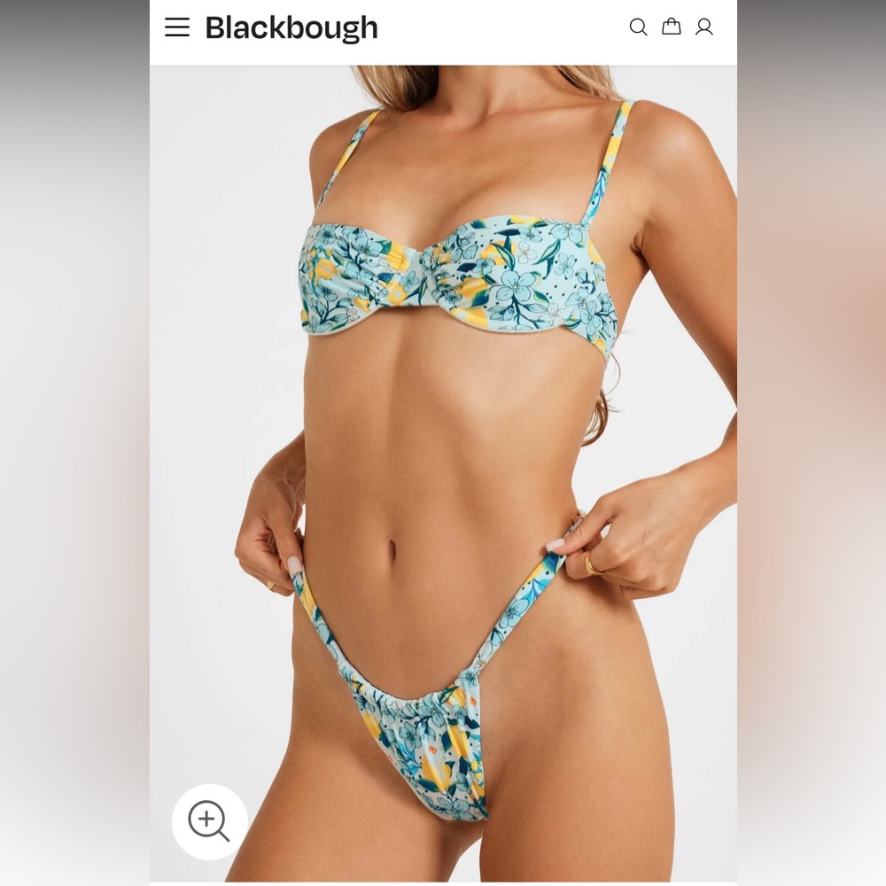Blackbough, 3 piece bikini set , (yellow,blue,white ) top (XS) bottom (S)